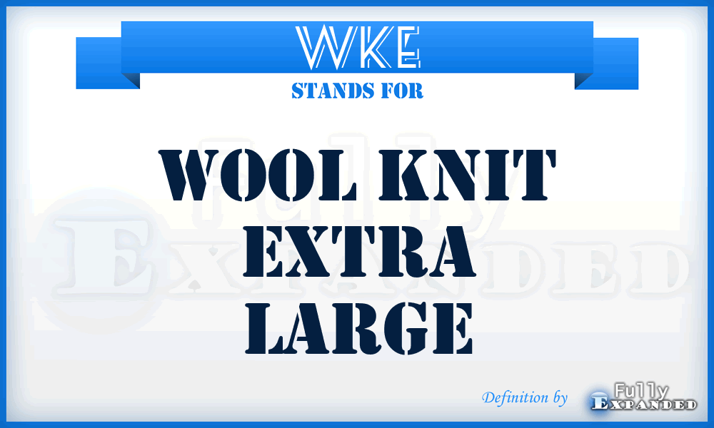 WKE - Wool Knit Extra large