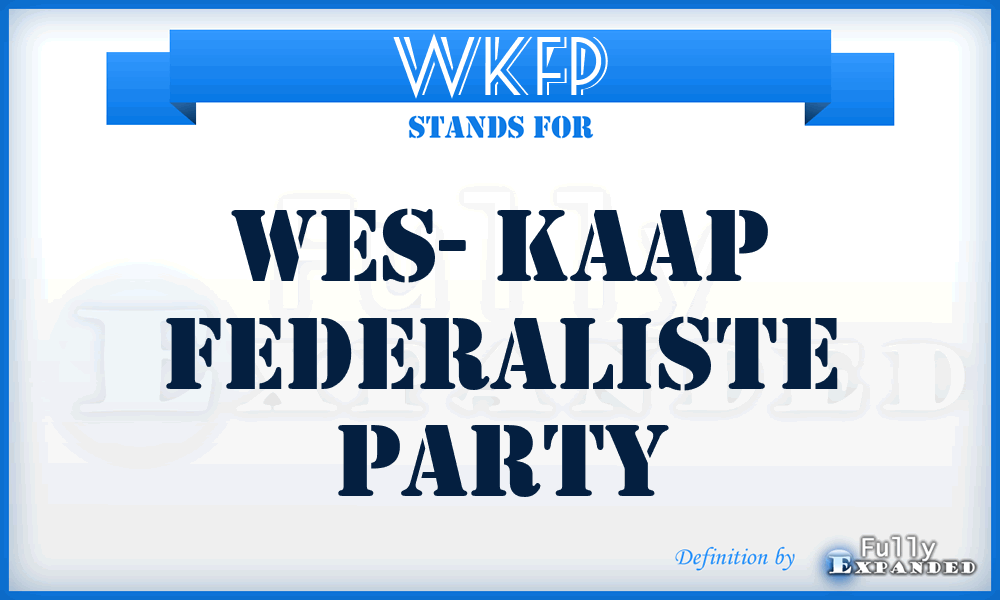 WKFP - Wes- Kaap Federaliste Party