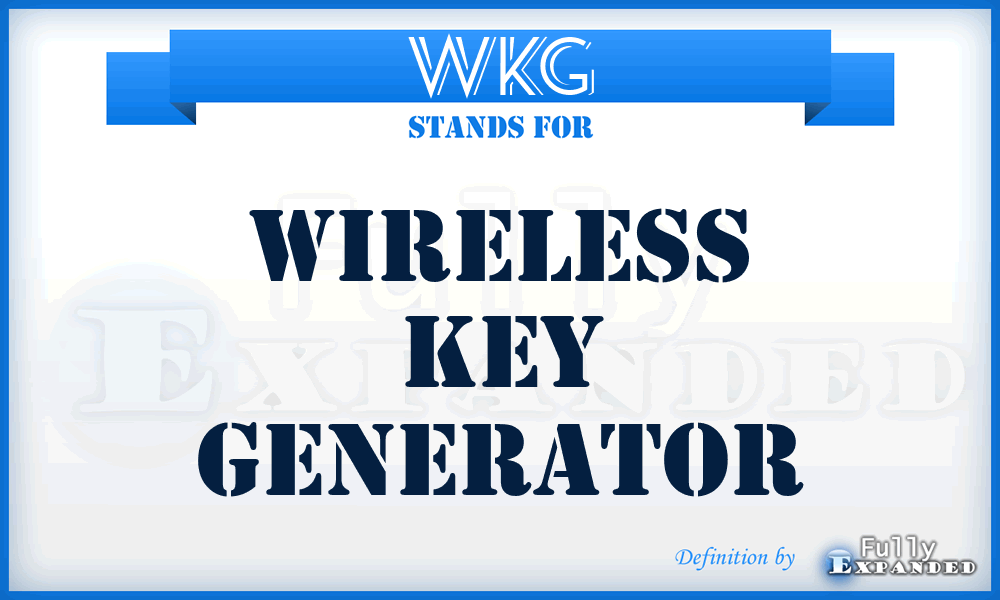 WKG - Wireless Key Generator