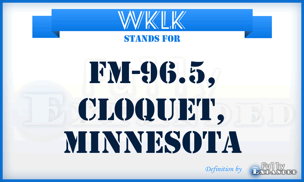 WKLK - FM-96.5, Cloquet, Minnesota