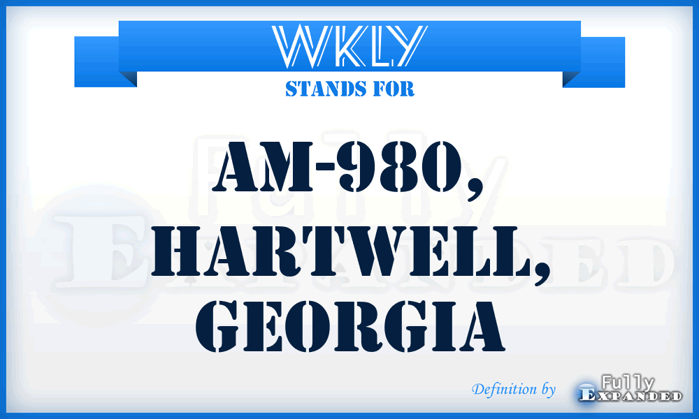 WKLY - AM-980, Hartwell, Georgia
