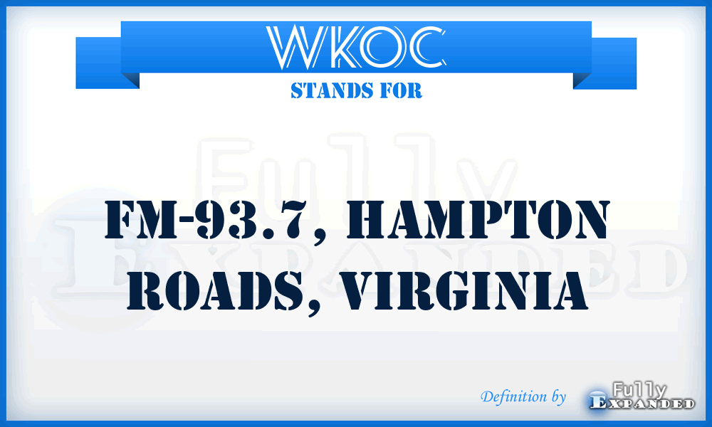 WKOC - FM-93.7, Hampton Roads, Virginia