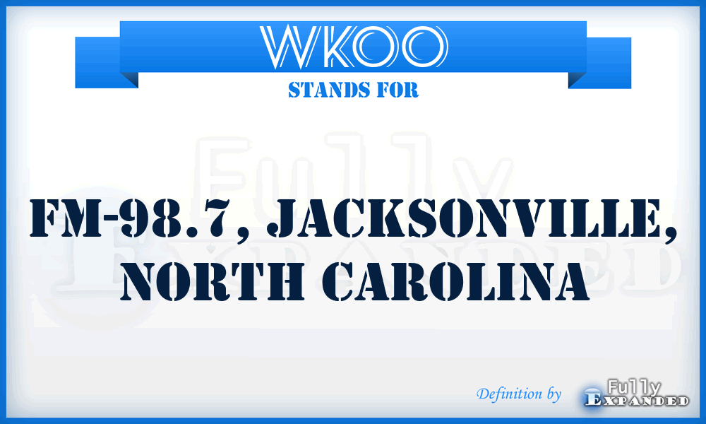 WKOO - FM-98.7, Jacksonville, North Carolina