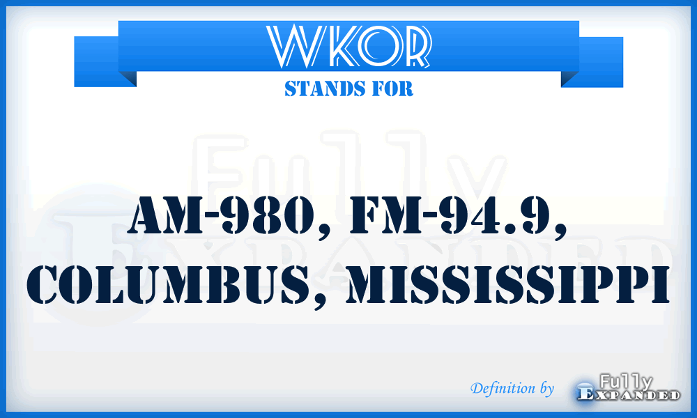 WKOR - AM-980, FM-94.9, Columbus, Mississippi