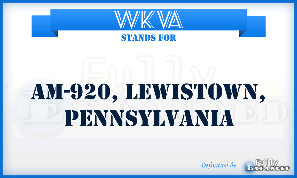 WKVA - AM-920, Lewistown, Pennsylvania