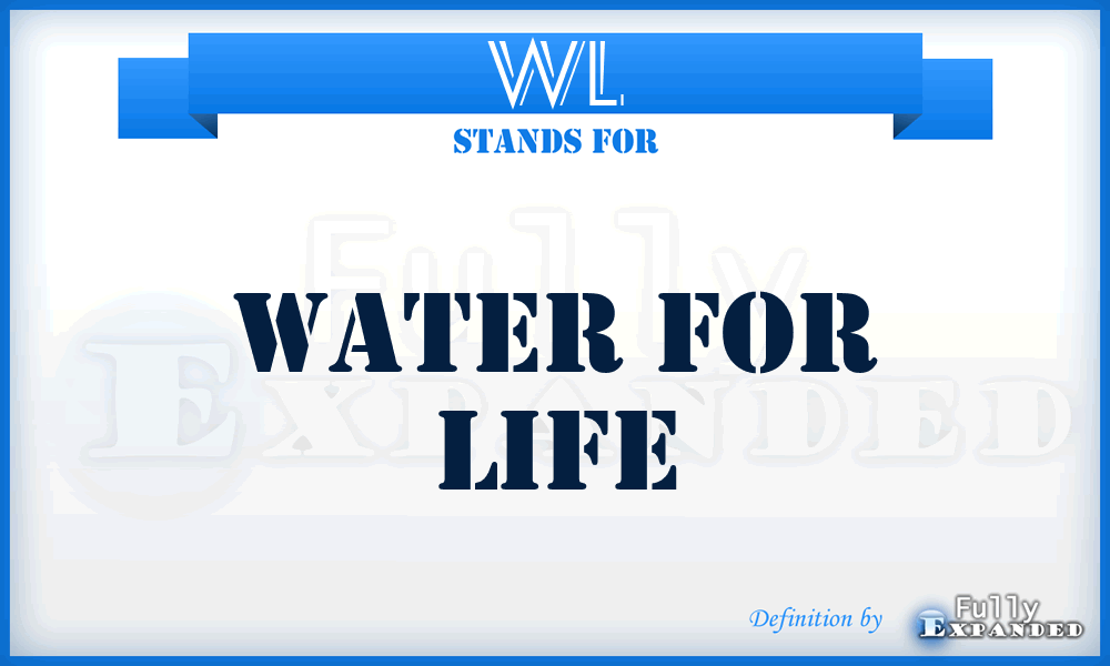 WL - Water for Life