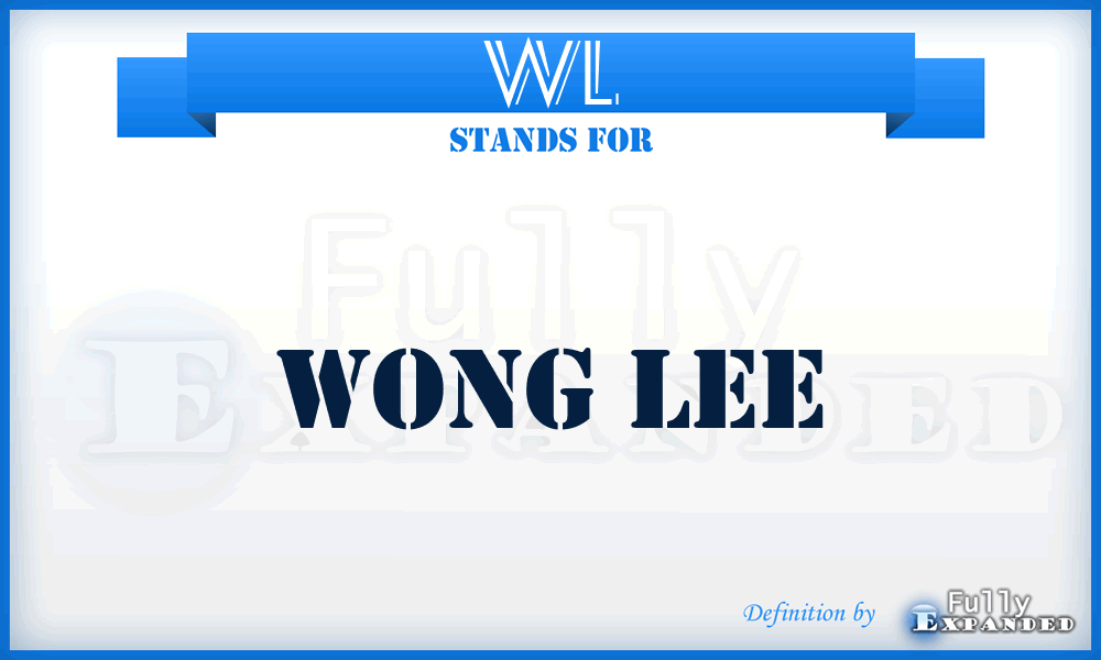 WL - Wong Lee