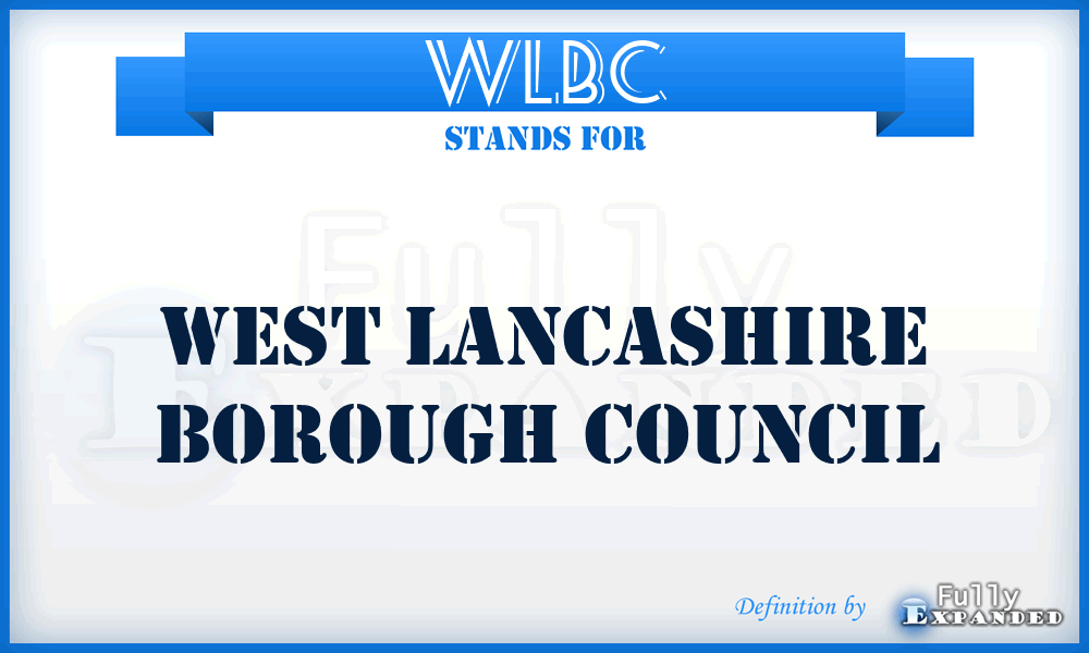 WLBC - West Lancashire Borough Council