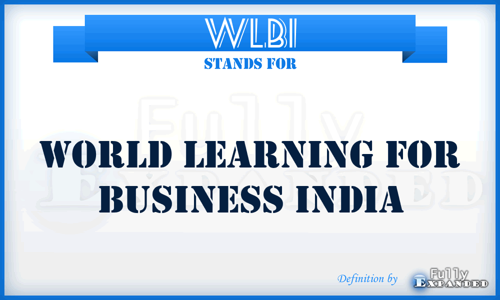 WLBI - World Learning For Business India