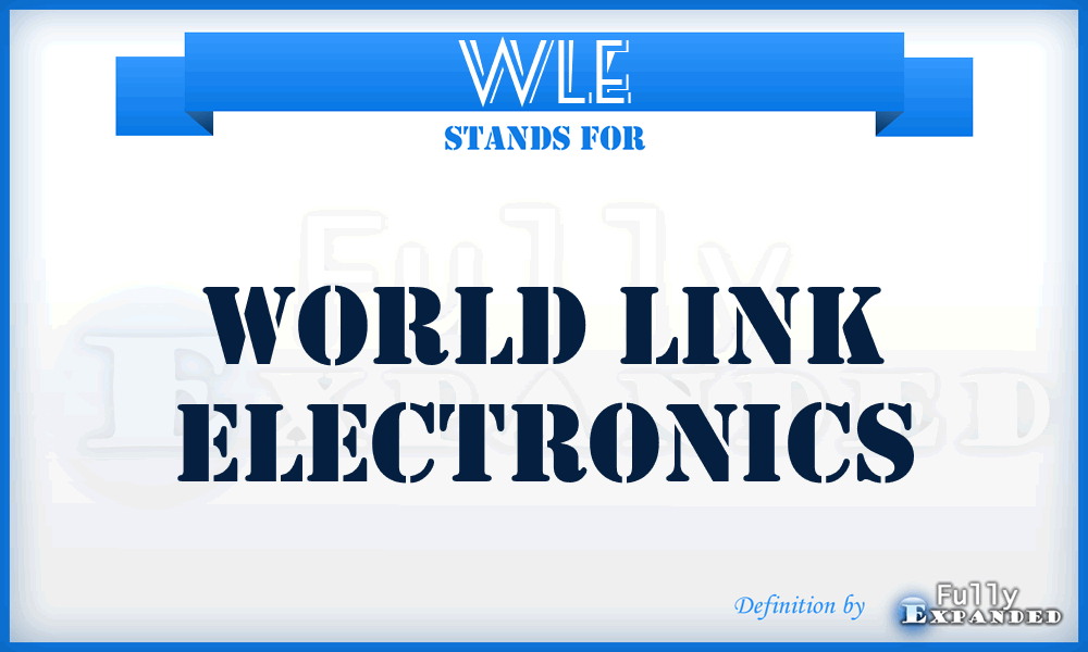 WLE - World Link Electronics