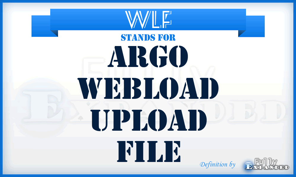 WLF - Argo WebLoad Upload file