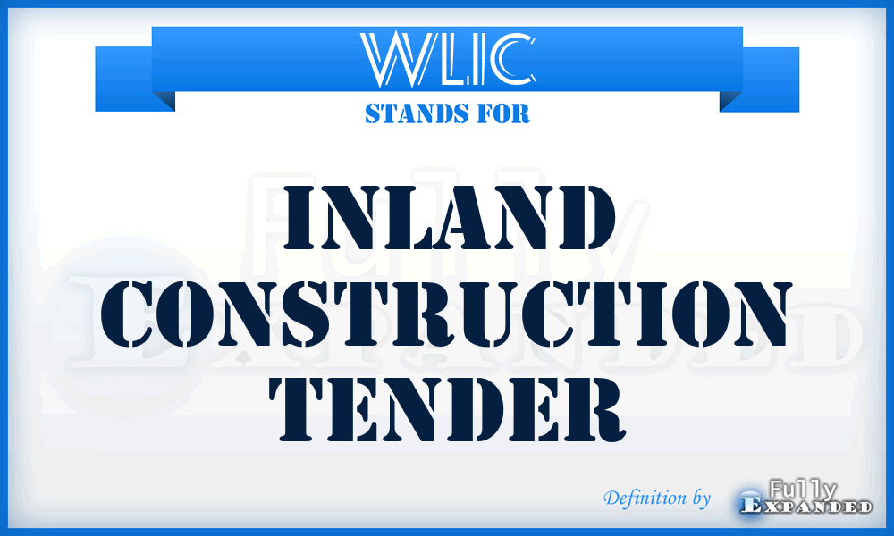 WLIC - inland construction tender