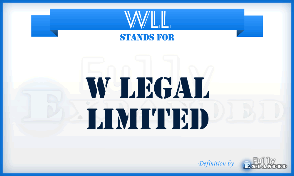 WLL - W Legal Limited