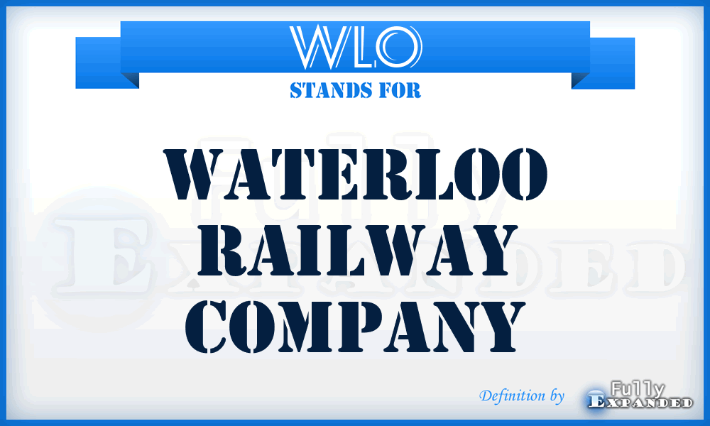 WLO - Waterloo Railway Company