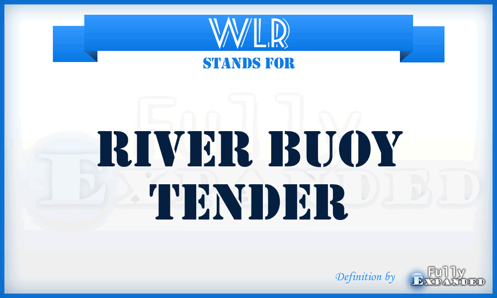 WLR - River Buoy Tender