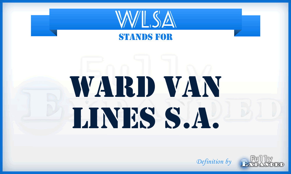 WLSA - Ward van Lines S.A.