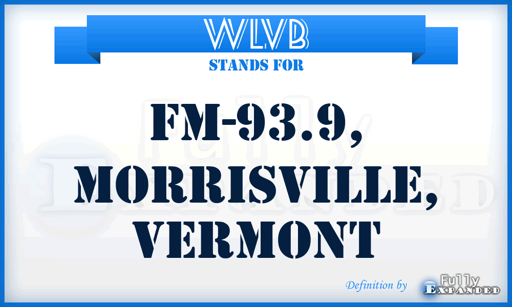 WLVB - FM-93.9, Morrisville, Vermont