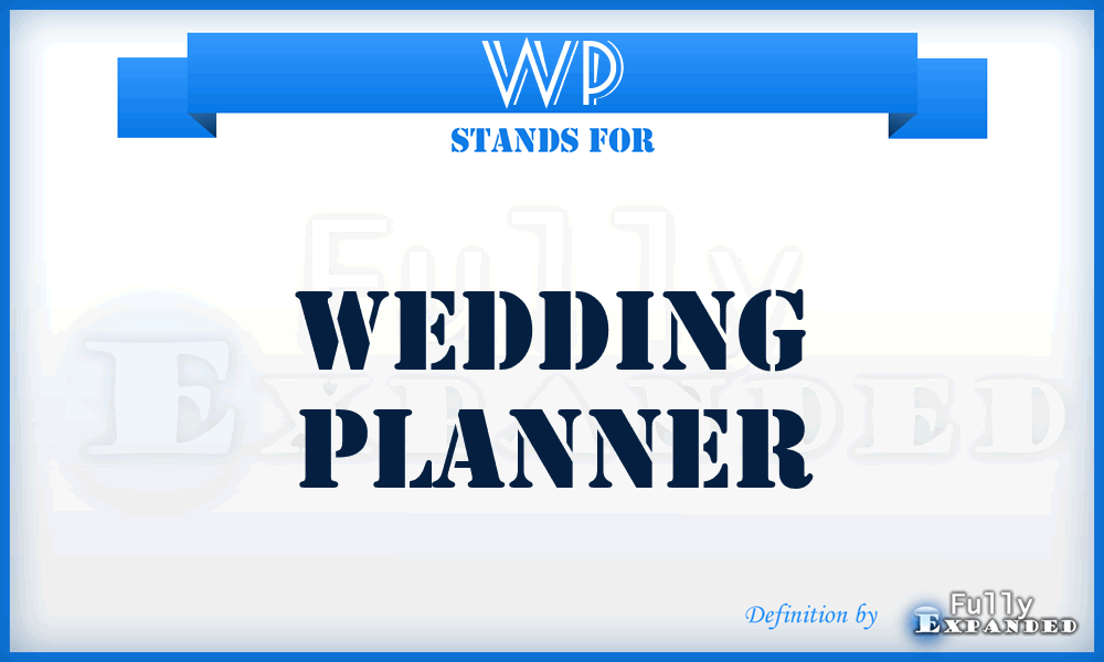 WP - Wedding Planner