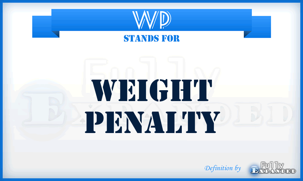 WP - Weight Penalty