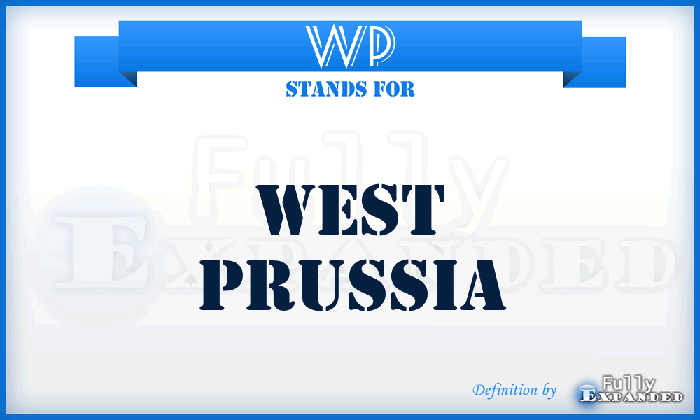 WP - West Prussia