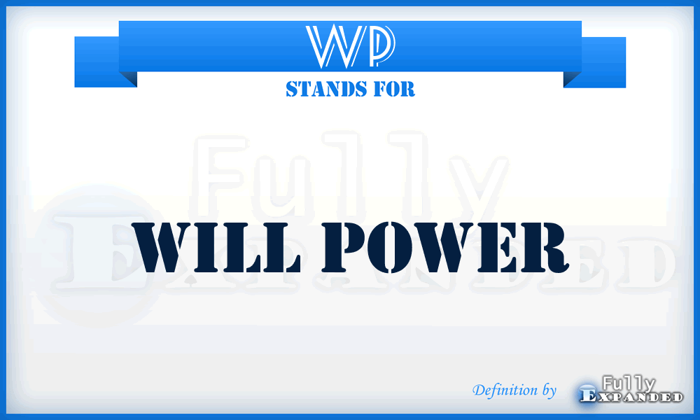 WP - Will Power