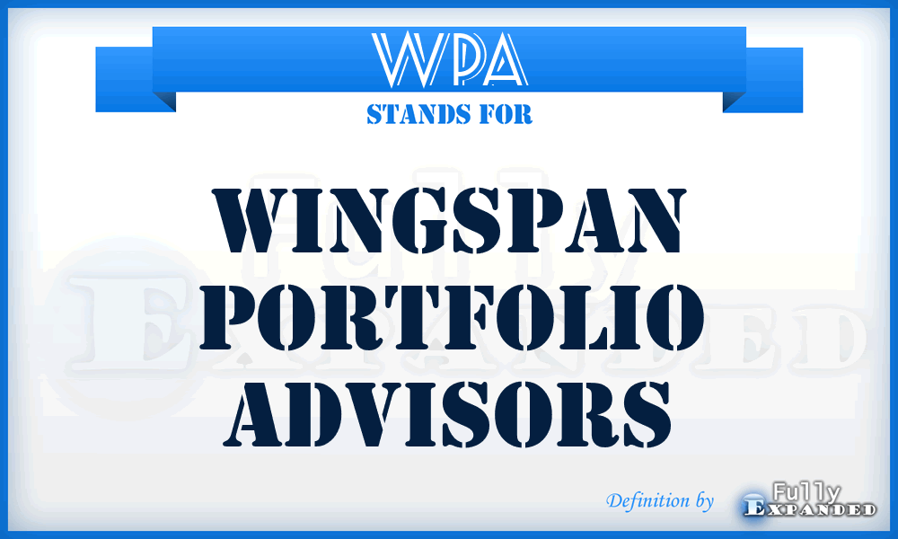 WPA - Wingspan Portfolio Advisors