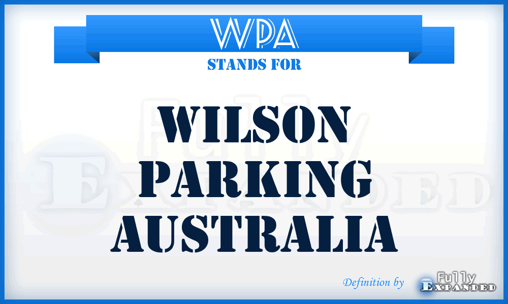 WPA - Wilson Parking Australia