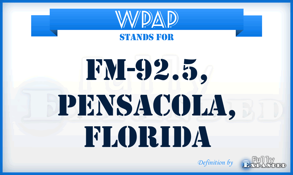 WPAP - FM-92.5, Pensacola, Florida