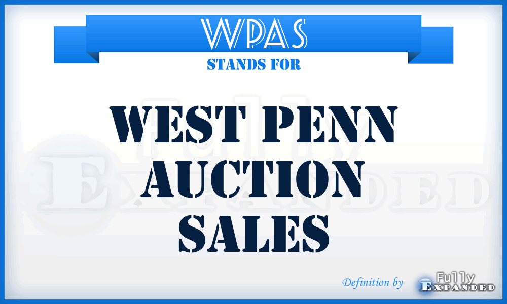 WPAS - West Penn Auction Sales