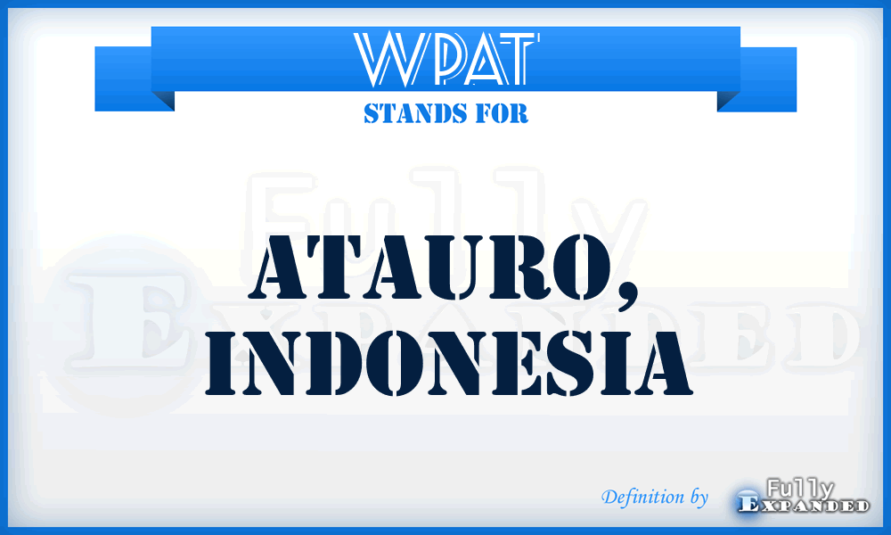 WPAT - Atauro, Indonesia