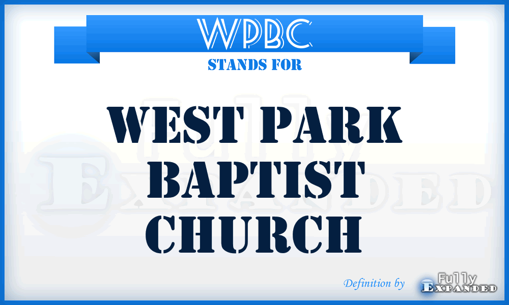 WPBC - West Park Baptist Church