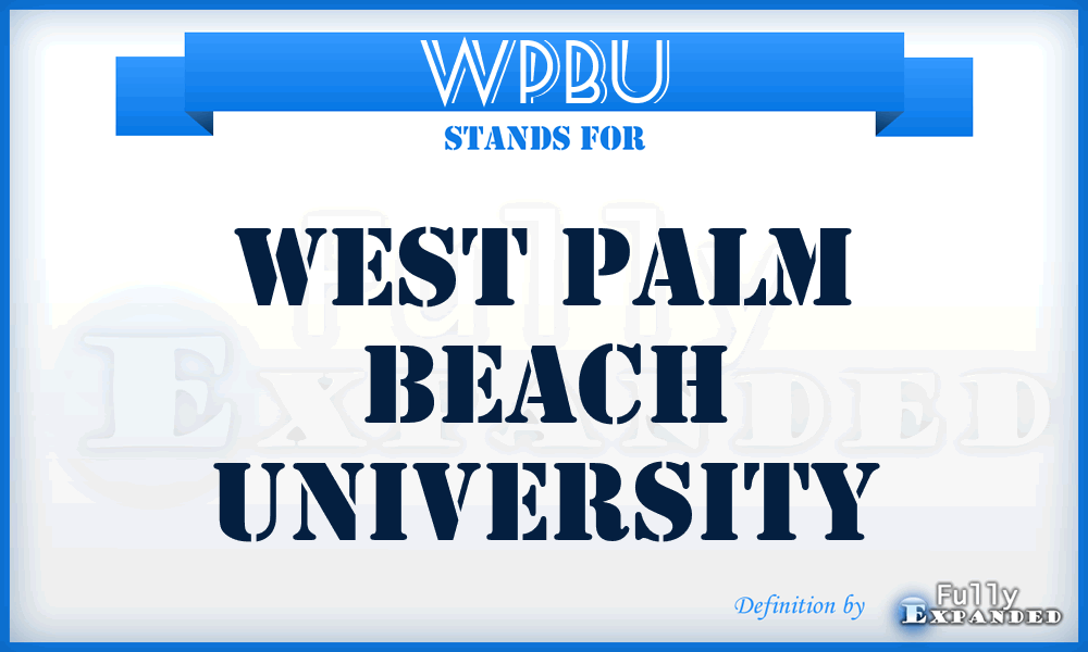 WPBU - West Palm Beach University