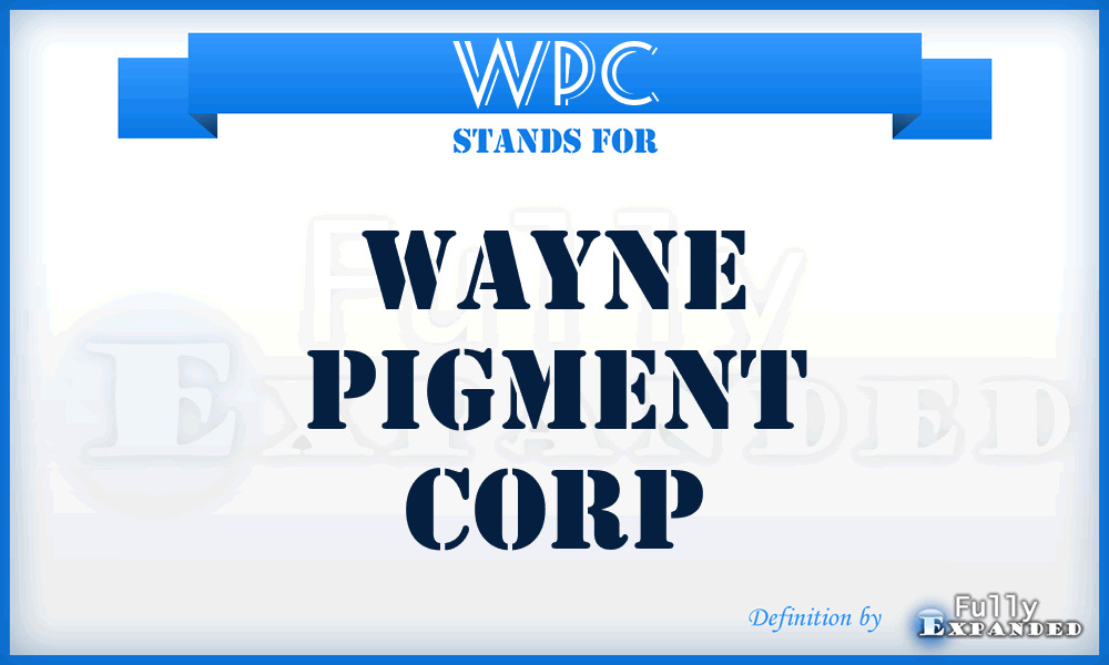 WPC - Wayne Pigment Corp