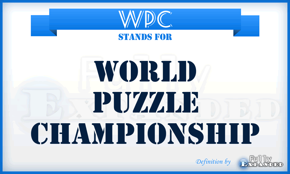 WPC - World Puzzle Championship