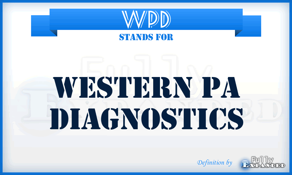 WPD - Western Pa Diagnostics