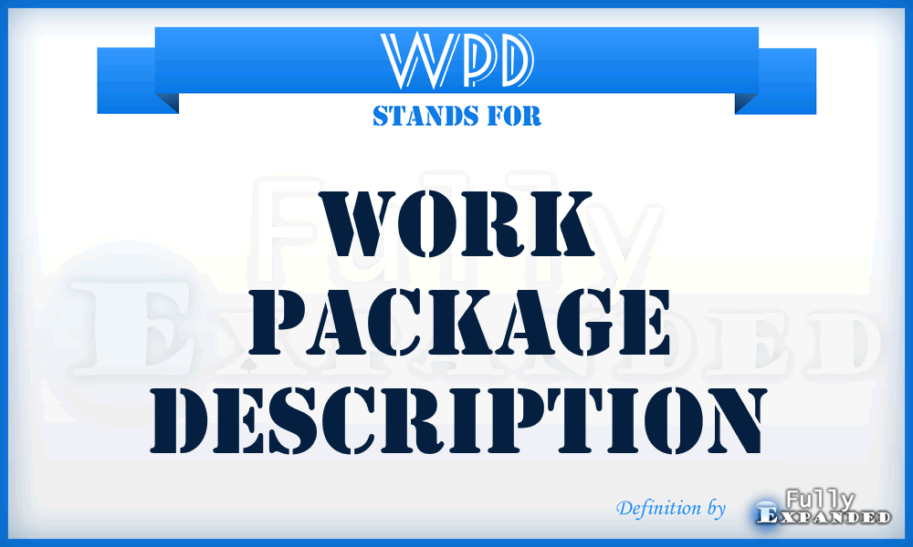 WPD - Work Package Description