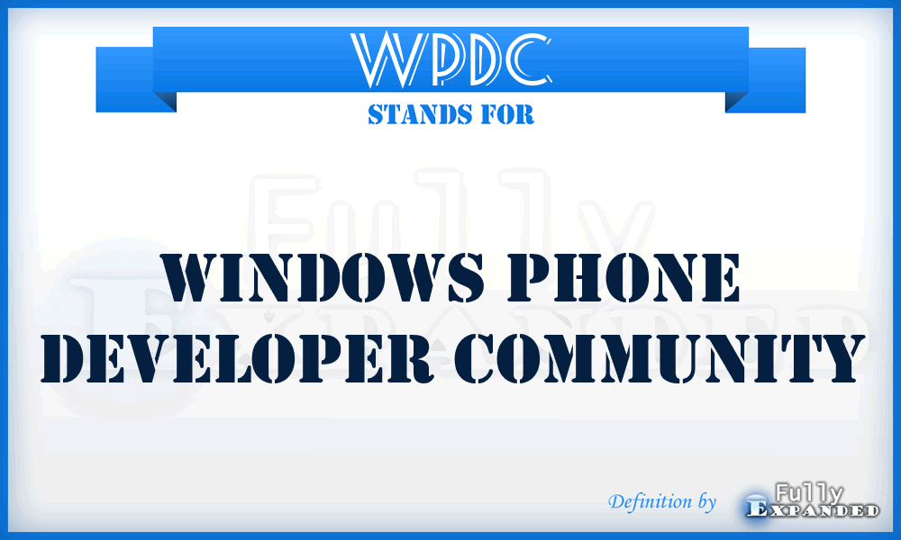 WPDC - Windows Phone Developer Community