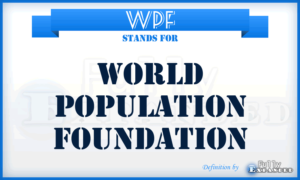 WPF - World Population Foundation