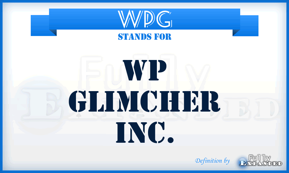 WPG - WP Glimcher Inc.