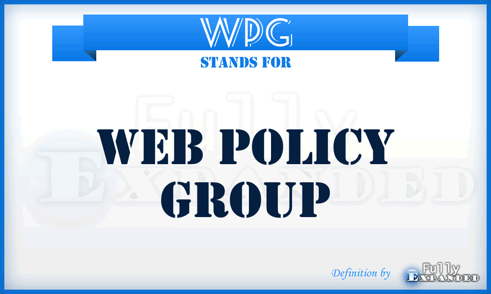 WPG - Web Policy Group