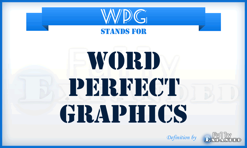 WPG - Word Perfect Graphics