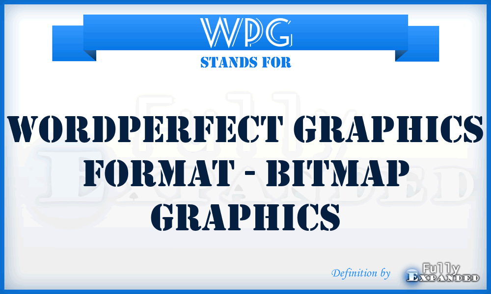 WPG - WordPerfect Graphics Format - Bitmap graphics