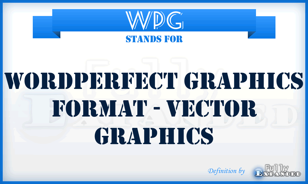 WPG - WordPerfect Graphics Format - Vector graphics