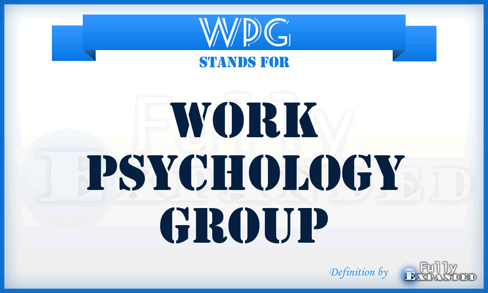 WPG - Work Psychology Group