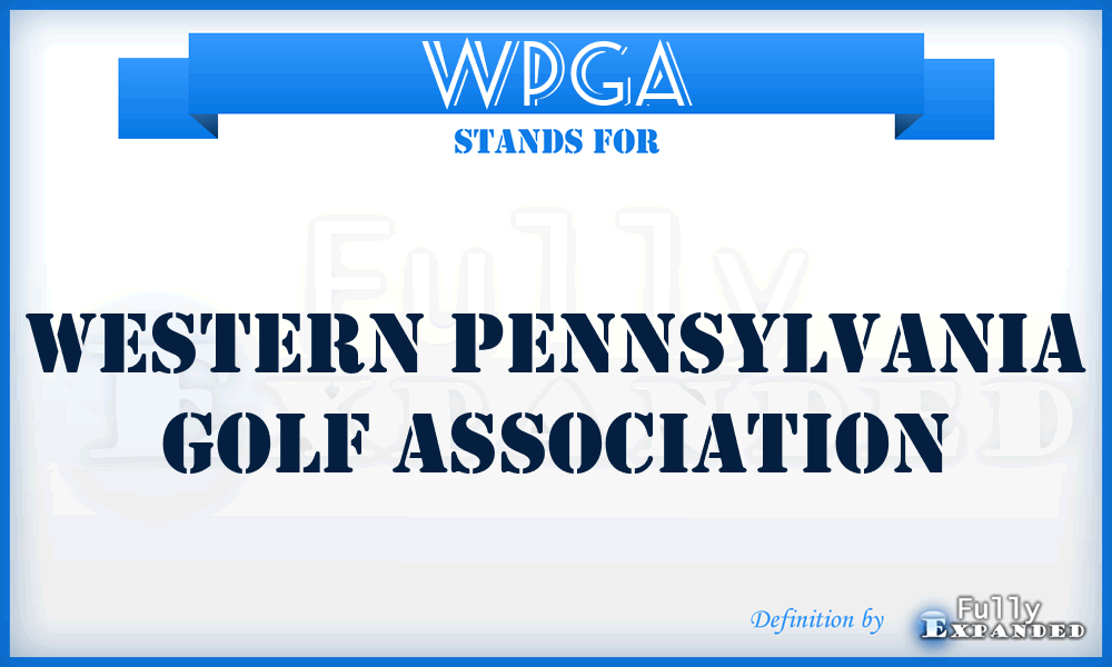 WPGA - Western Pennsylvania Golf Association