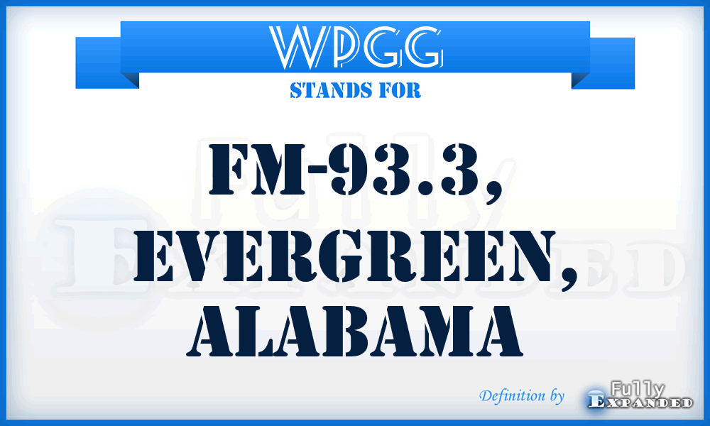 WPGG - FM-93.3, Evergreen, Alabama