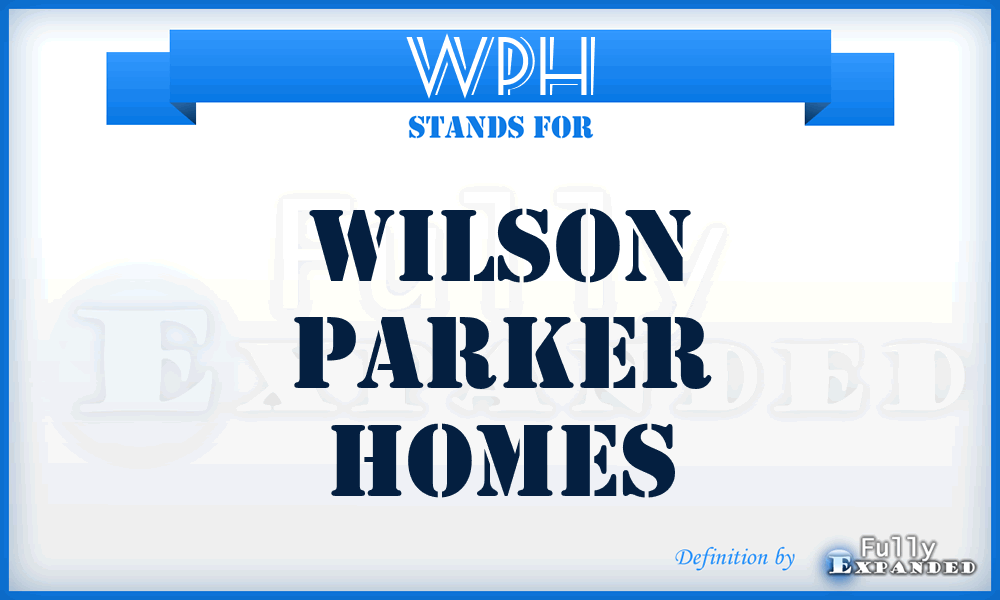 WPH - Wilson Parker Homes