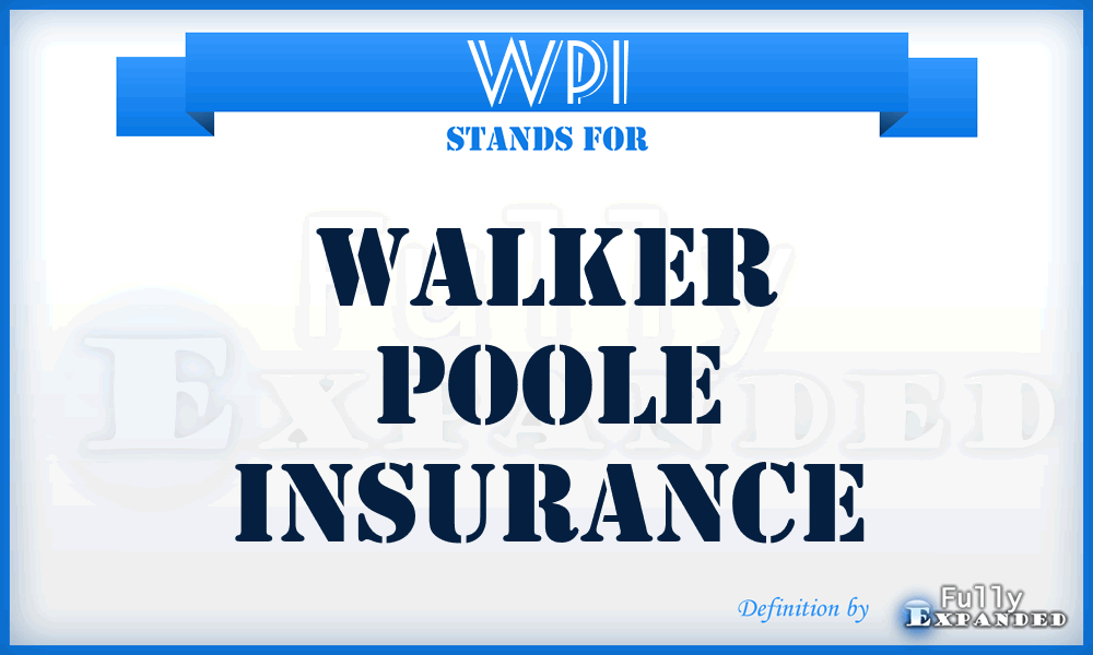 WPI - Walker Poole Insurance