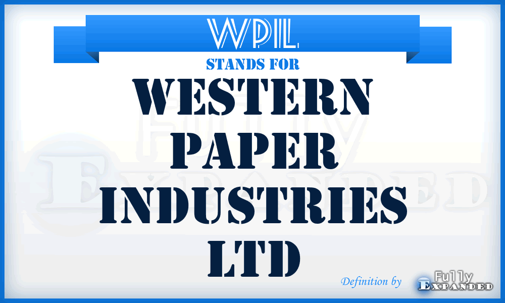 WPIL - Western Paper Industries Ltd