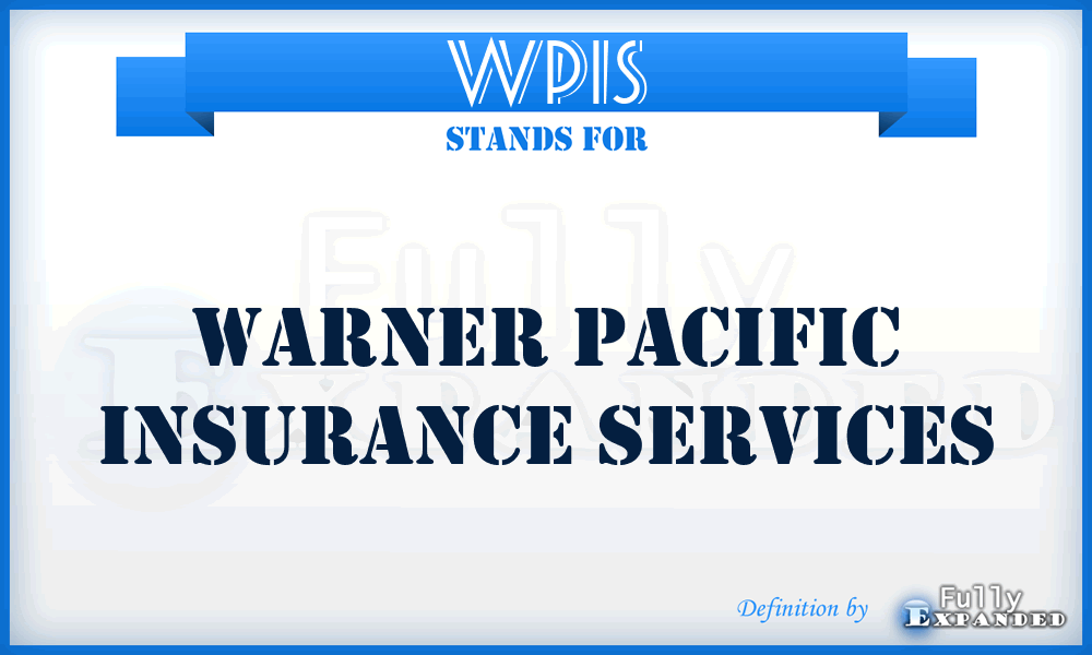 WPIS - Warner Pacific Insurance Services